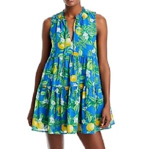 Aqua for Bloomingdale’s Blue Dress with Lemon Accents Sz medium